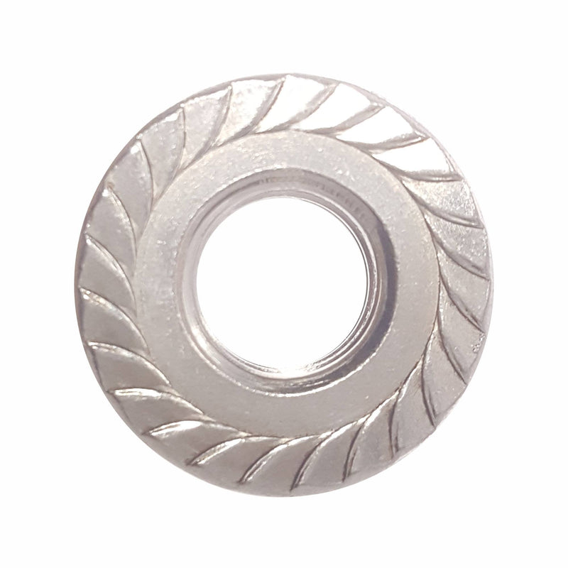[Australia - AusPower] - Serrated Flange Nuts - 3/8"-24 (25-Pack) Fine, Plain Finish, Stainless Steel 18-8 Hex Lock Hardware Nuts for Industrial & Home Use 3/8-24 (25 Pack) 