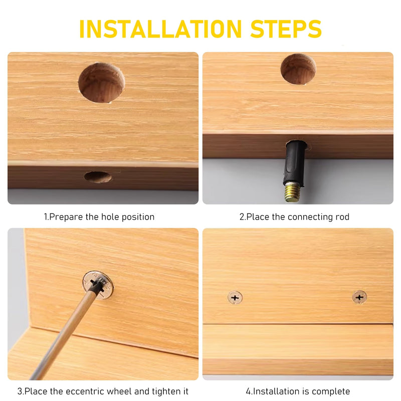 [Australia - AusPower] - 80pcs Furniture Connecting Cam Lock Connectors Fittings, Furniture Cam Lock Nuts, Cam Locks for Furniture, Connecting Lock Nuts Fasteners for Cabinet Drawer, 12x10/15x11.5/15x9.5/15x13.5mm 