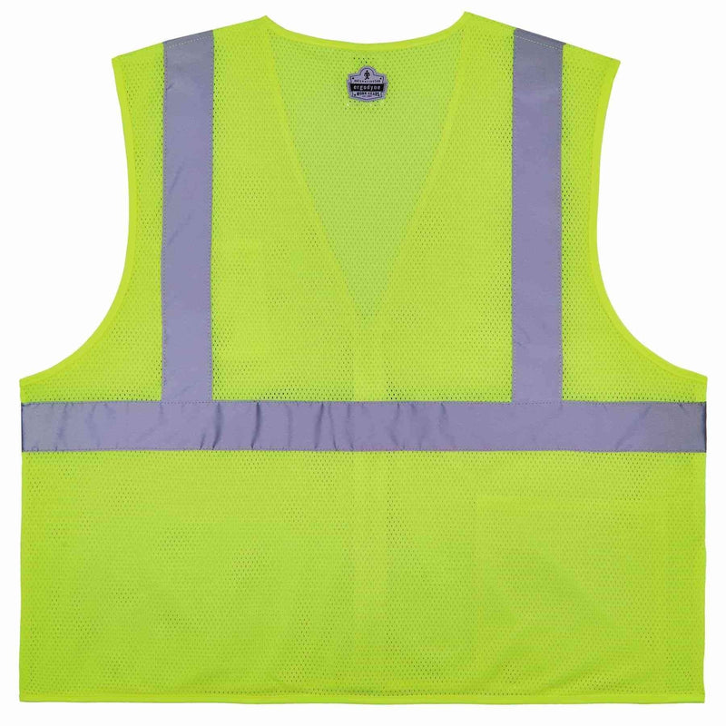 Ergodyne Unisex Glowear 8256z Self-extinguishing Hi-vis Safety Vest - Type R, Class 2, Zipper Large-X-Large Lime