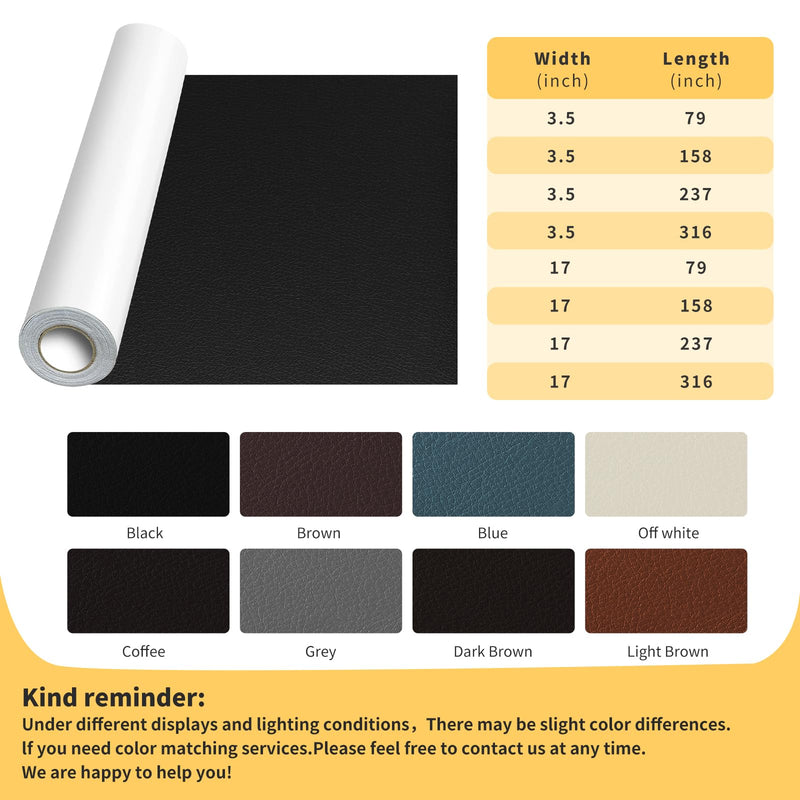 JuCheng Leather Repair Kit -Leather Repair Patch Self-Adhesive Waterproof Patch & Glue for Furniture, Car Seats, Sofa, Couch, Vinyl - Instant Fix for Tears & Scratches (Grey, 17X158 inch) Grey 17 in x 158 in