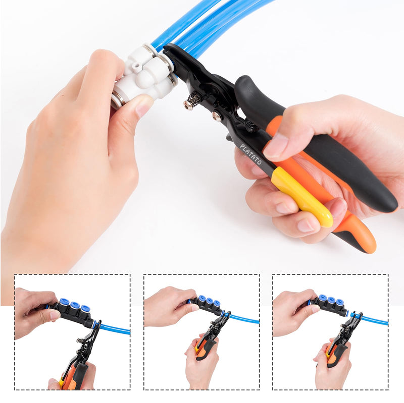 [Australia - AusPower] - Push to Connect Fittings Disconnect Tong Tool for Removing Push-fit Pneumatic Fittings 1/4”, 5/16” (6mm, 8mm) Quick Connect Air Hose Fittings Removal Tool 6-8mm 