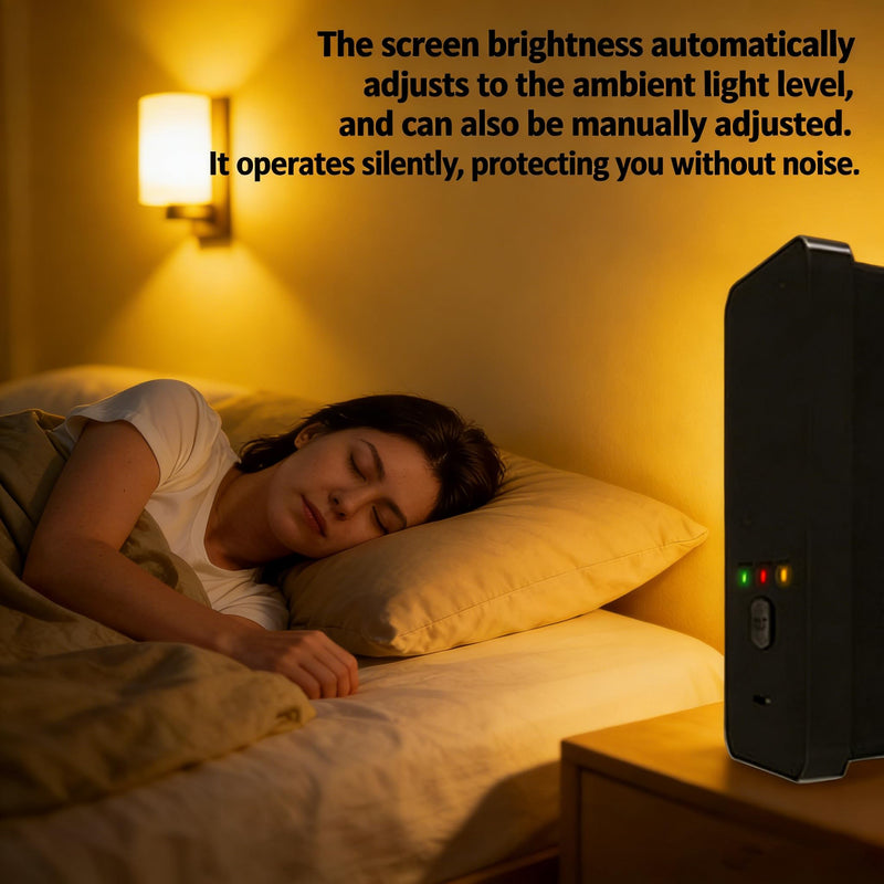 Steadfast to Haven 4-in-1 Detector with HD Screen, Home, Apartment, Hotel, Camping RV (Black)