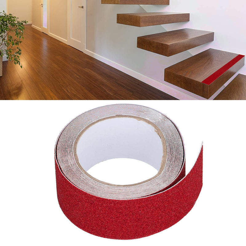 Tissting Anti Slip Grip Tape 2" x 16.4ft(Red) | Durable Adhesive Backing, Waterproof & Weatherproof, High-Traction Surface for Stairs, Ramps, Decks, Indoor/Outdoor Use Red