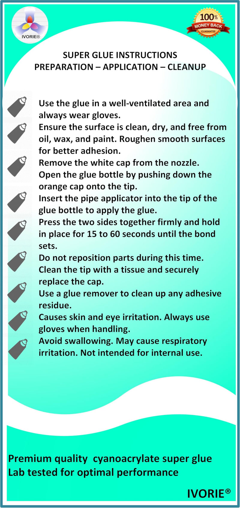 [Australia - AusPower] - Super Glue Adhesive Instant Bonding Cyanoacrylate Acrylic - Dental Laboratory Tools (Transparent Clear Color - 30gr) Transparent Clear Color - 30gr 