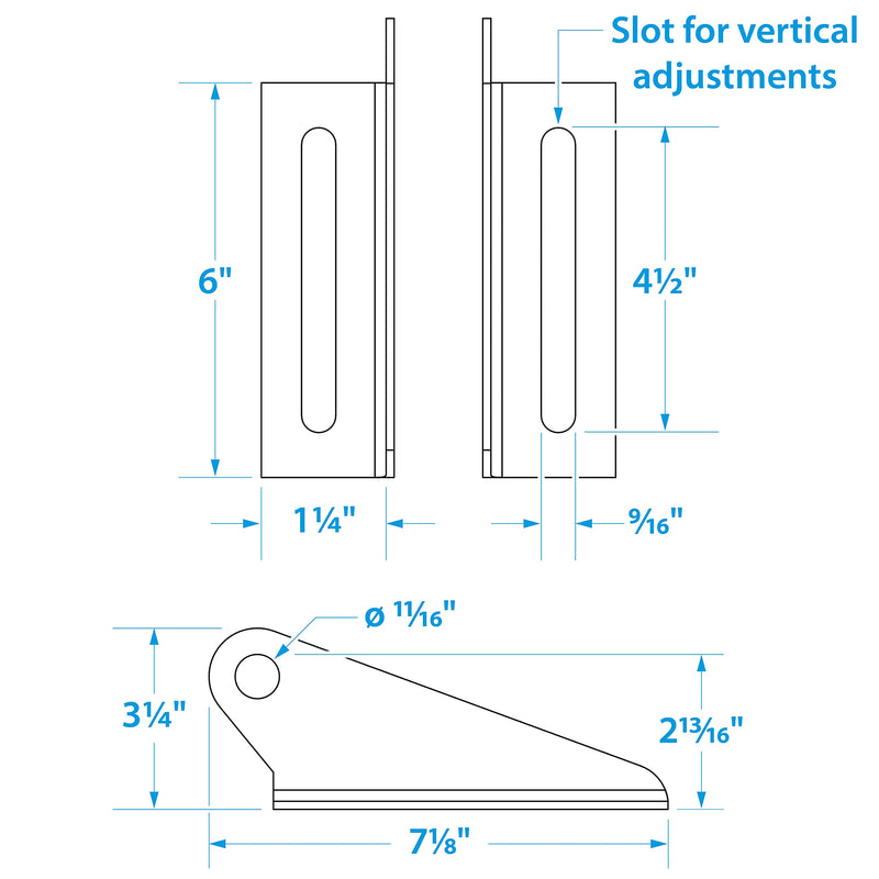 Seachoice Keel Roller Bracket, 2 Piece, Galvanized Boat Trailer