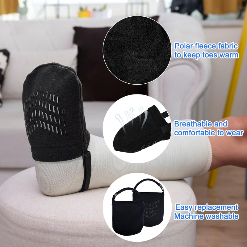 [Australia - AusPower] - iGuerburn 2Pcs Cast Sock Cover for Foot, Soft Cast Cover for Foot Warm & Protector Your Cast Toe, Non-slip Adjustable Cast Socks Over Cast for Women Men Fit Most Cast Foot Sizes 2 
