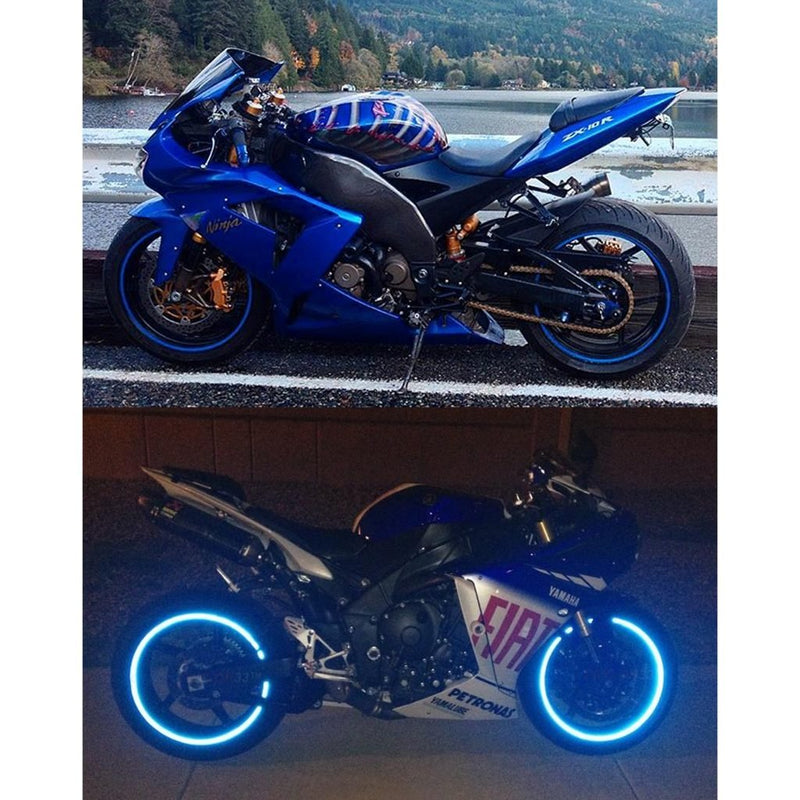 customTAYLOR33 (All Vehicles Blue High Intensity Grade Reflective Copyrighted Safety Rim Tapes (Must Select Your Rim Size), 17" (Rim Size for Most SportsBikes) 17" (Rim Size for Most SportsBikes)