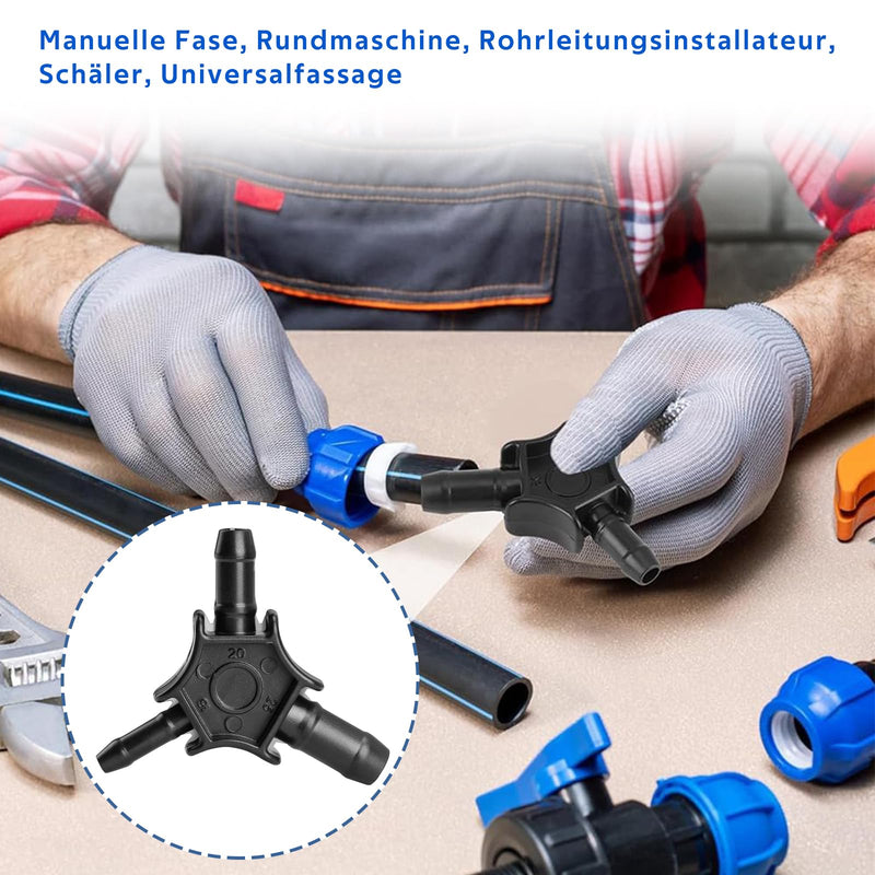 [Australia - AusPower] - GIONAR Multi Calibrator Calibrator Mandrel Deburring for Multilayer Pipes Calibrator Composite Tube with Diameter 16 mm, 20 mm, 25 mm, Black for PE PB PVC PPR Aluminium Composite Pipe 