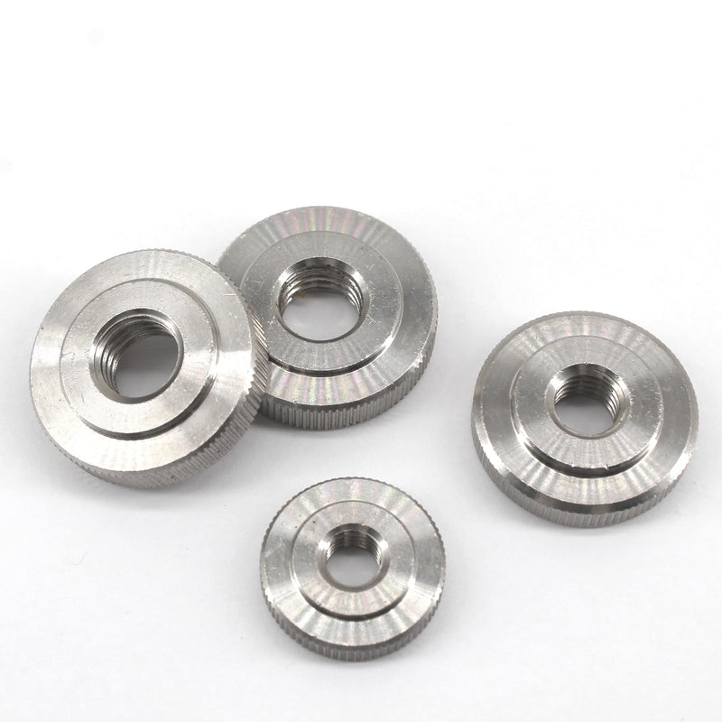 [Australia - AusPower] - (4 Pieces) M12 Round Knurled Thumb Nut 304 Stainless Steel Metric Thread Nuts Hand Screw Knobs Lock Adjusting Nuts Fasteners for 3D Printer Parts 