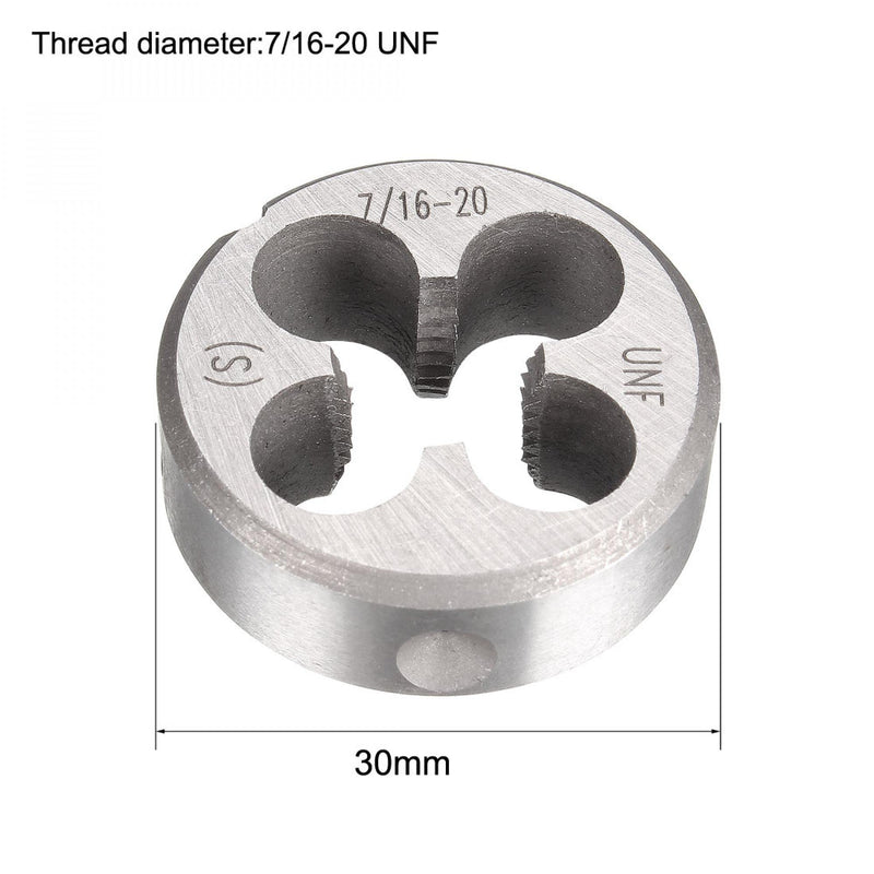 [Australia - AusPower] - sourcing map 2pcs 7/16"-20 UNF Round Bar Machine Thread Right Hand Thread Alloy Tool Steel 7/16-20 UNF 
