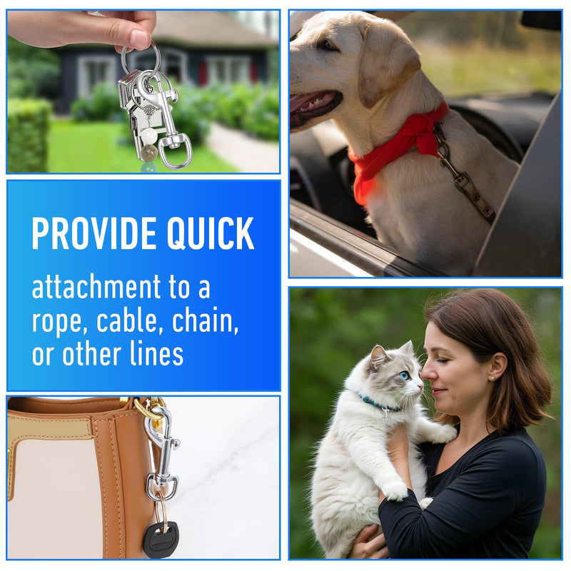 [Australia - AusPower] - 30 Pcs Swivel Snap Hooks for Dog Leash, 2.8" Heavy Duty Dog Leash Clips, Pet Buckle Trigger Clip Clasp Single Ended Swivel Clip Multipurpose Bolt Snap for Keychain Camera Strap Flag Hooks Clasp 
