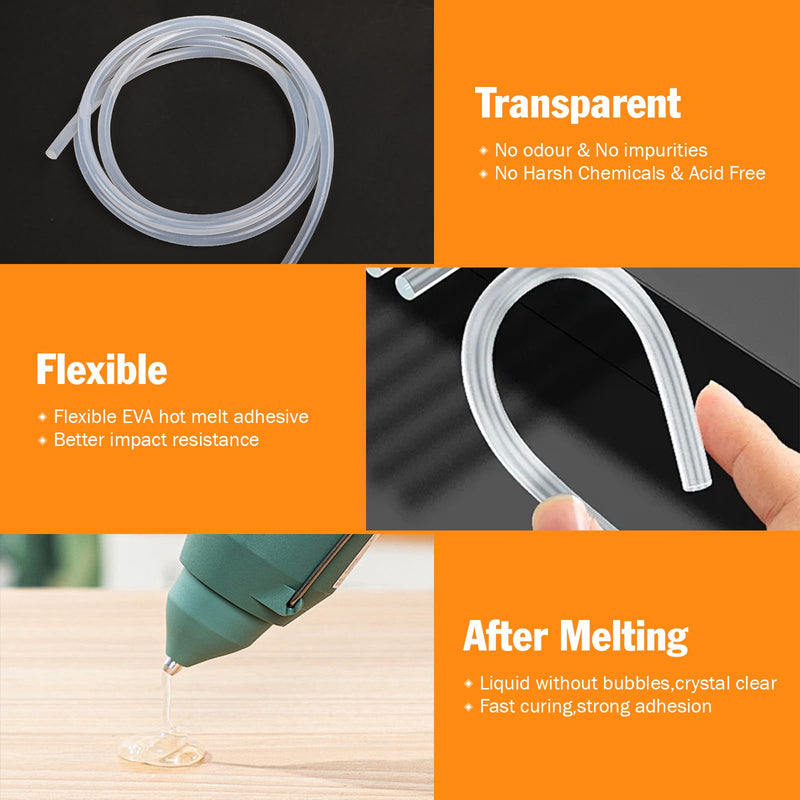 [Australia - AusPower] - 10 Pack Long Mini Hot Glue Stick Rolls, 3 FT Long x 0.27" Diameter Glue Sticks for Glue Gun, Perfect Fit for Mini Glue Guns, Widely Used in Wood, Metal, Glass, Plastic, Floral, Fabric, and More 