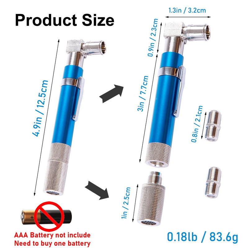 Coaxial Pocket Toner Pocket Continuity Tester,with Coaxial Cable Crimper Kit,and Toner with Light&Buzzer Voltage Toner and Barrel Connector Bundle for Testing Coax Cable, RG6, RG59, CATV Wire Tracer Grey