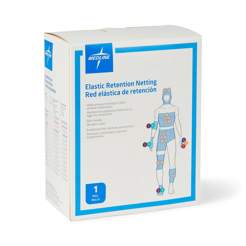 [Australia - AusPower] - Medline Stretch Tubular Elastic Dressing Retention Net, Size 1, 6" x 25 yd., Ideal for Wound Care, Single Pack 