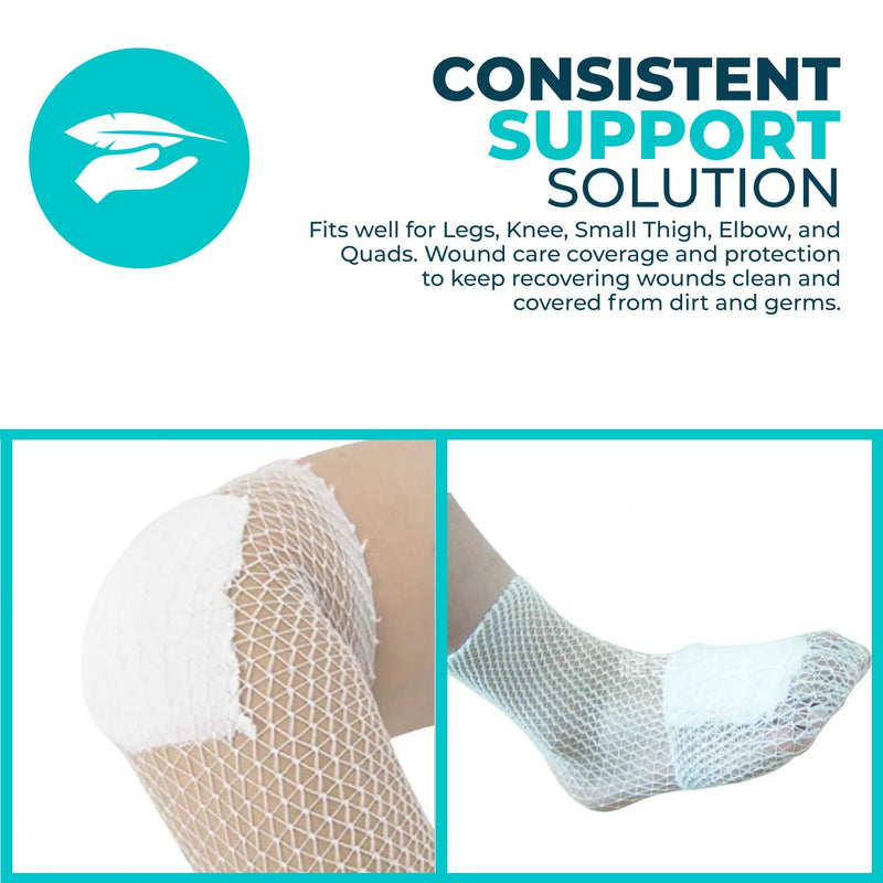[Australia - AusPower] - Fix Tubular Net Bandage (Size 7) – 10 Yard Roll Stretches to 25 Yards - Plus Pair of Medical Scissors - Elastic Net Wound Gauze Dressing –Fits Large Thighs, Heads, Small Trunks Size 7 