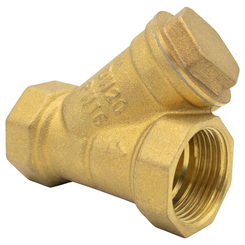 [Australia - AusPower] - Y Strainer 3/4" Brass Sediment Filter Attachment Water Filter with 40 Mesh Filter Screen Plastic Inline Hose Filter Twist-on Pipe Strainer for RV, Garden Hose 