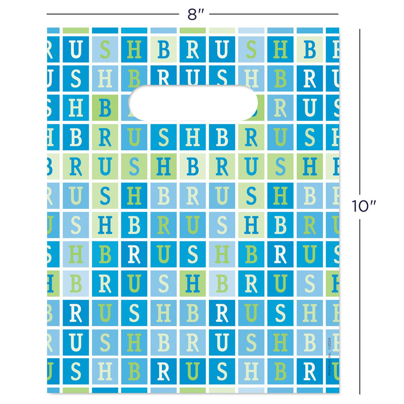 [Australia - AusPower] - Brush Squares Dental Giveaway Bags, 8" x 10", 100 Pack 