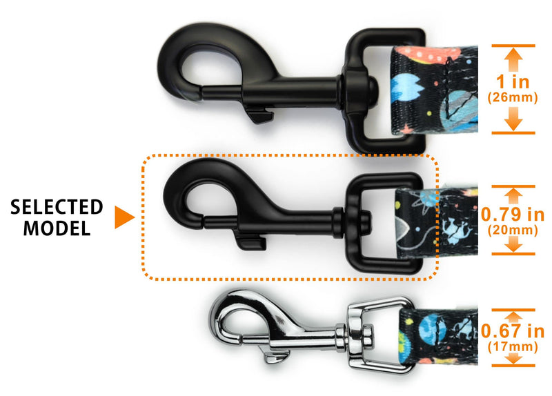 [Australia - AusPower] - Garwor Heavy Duty Swivel Snap Hooks Black Electrophoresis Coating 3/4" 4 Pcs,Trigger Snaps Dog Leash Hook 3/4”-L-4 Pcs 
