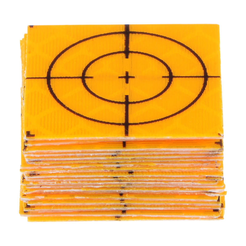 HARFINGTON 20pcs Survey Reflector Sheets 20x20mm Self-Adhesive Reflective Tape Survey Target Mark for Total Stations, Yellow