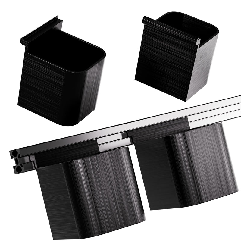 Hanging Storage Box, Black Linear Rail Organizer Holder for 3D Printer Parts and CNC DIY, T-Slot Aluminum Profile Accessories for European Standard 2020 Aluminum Extrusion