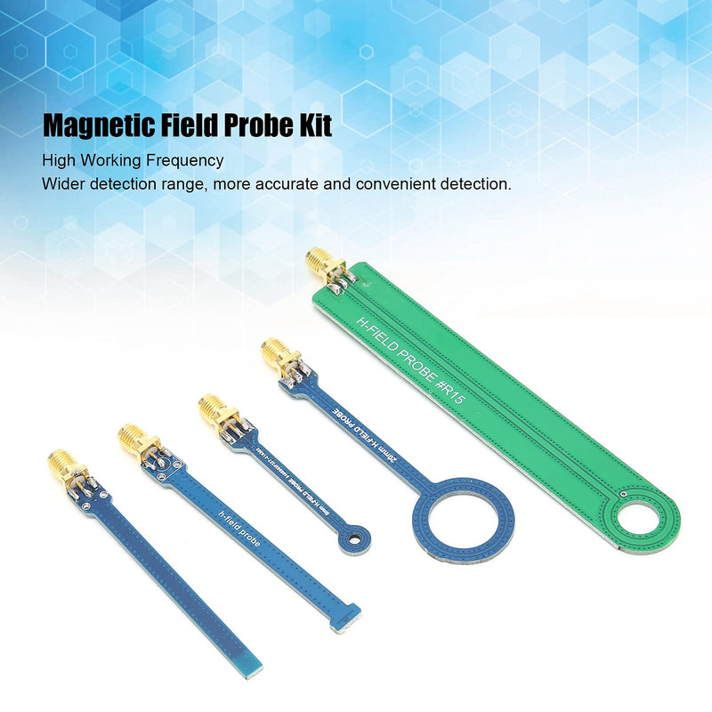 [Australia - AusPower] - 5Pcs Magnetic Field Probe, EMC EMI Near Field Conduction Test Antenna Set 9KHz 3GHz SMA Female Antenna Fine for Conducted Radiation 