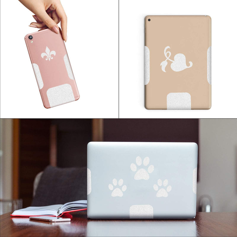 Zonon 8 Pieces Cell Phone Grip Tapes Stickers Anti-Slip Grip Rubberized Decal Adhesive Traction Hold Decal Adhesives Anti-Slip Textured Tape for Phones Tablet Computer Gaming Cases(Clear) Clear