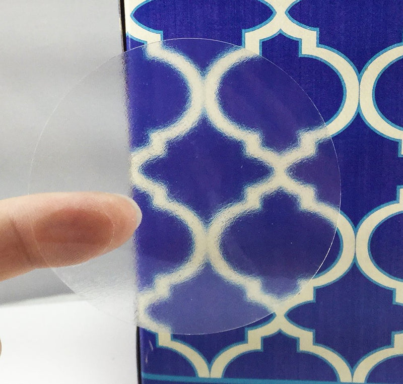 Ultra Clear Retail Wafer Seals for Mailing Packaging 2.5 Inch Round Circle Dots 500 Adhesive Stickers