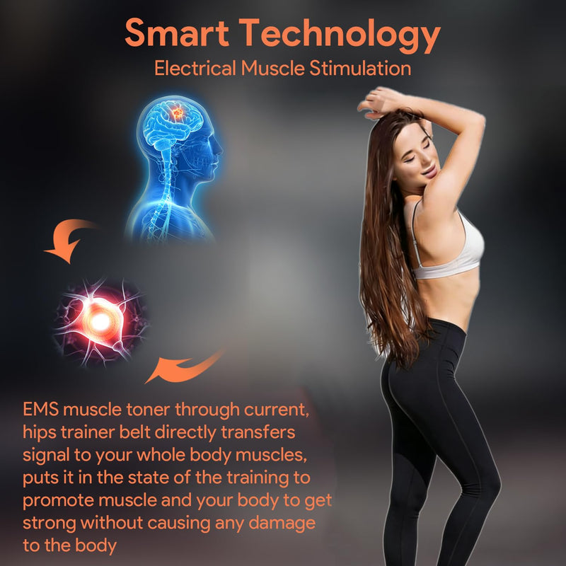 [Australia - AusPower] - Hip Trainer Glute Muscle Stimulator Belt, Butt Lifting Muscle Toner Machine for Lifting Hips, Home Workout Equipment for Men Women 