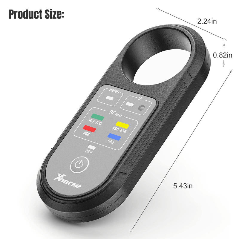 [Australia - AusPower] - Xhorse Remote Key Fob Frequency Tester Tool, 2024 XDRT20 Remote Tester 315/433/868/902Mhz Infrared Signal Detection, Key Fob Signal Tester L New 