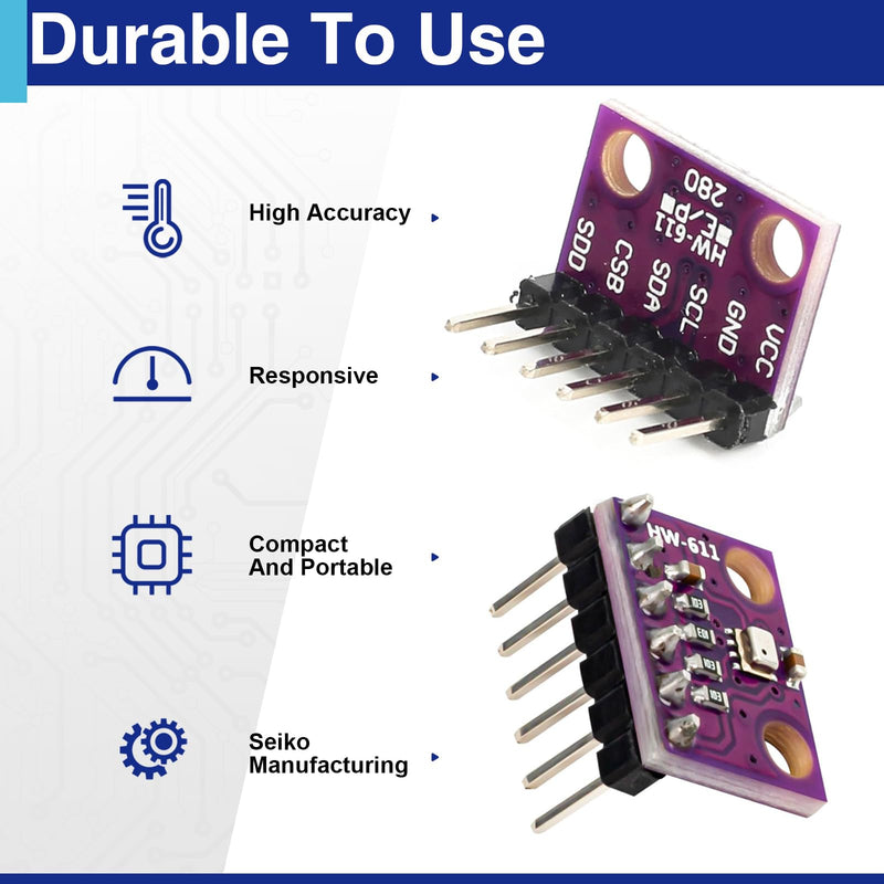 [Australia - AusPower] - 6PCS 3.3V Sensor Module for BMP280 Atmospheric Pressure Sensors Arduino‑Compatible I2C/SPI 