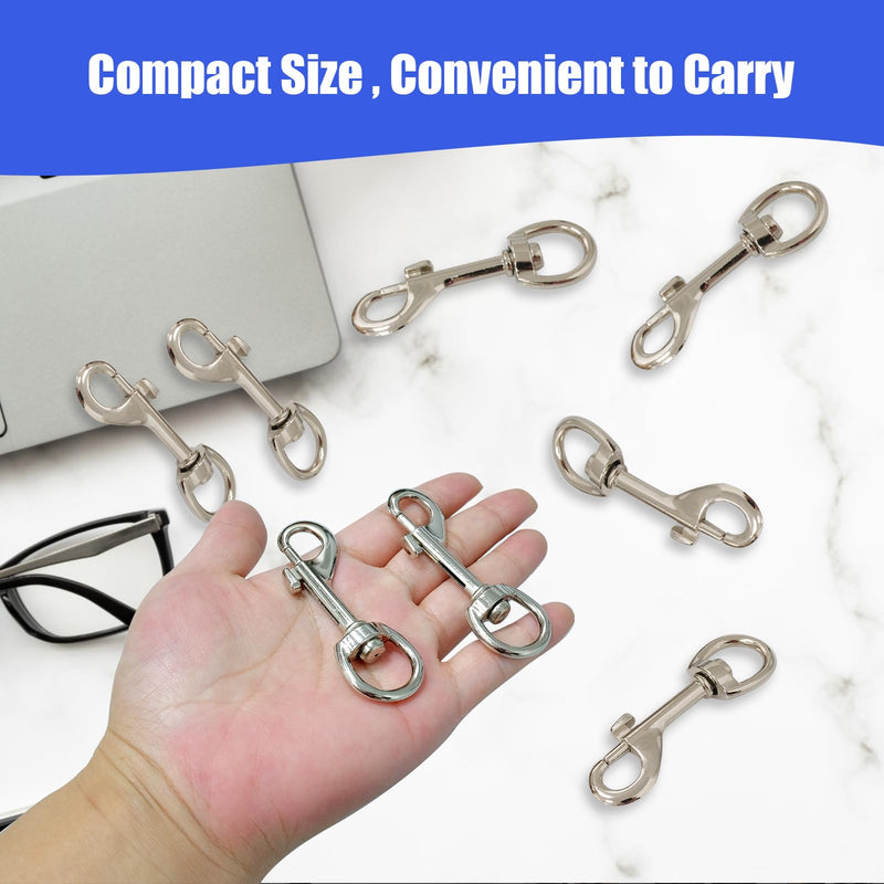 [Australia - AusPower] - 32 pcs Swivel Snap Hooks for Dog Leash 2.76 Inch Heavy Duty Flag Hooks Clasp for Linking Pet Leash Multipurpose Single Ended Clip Hooks for Keychain, Camera Strap 