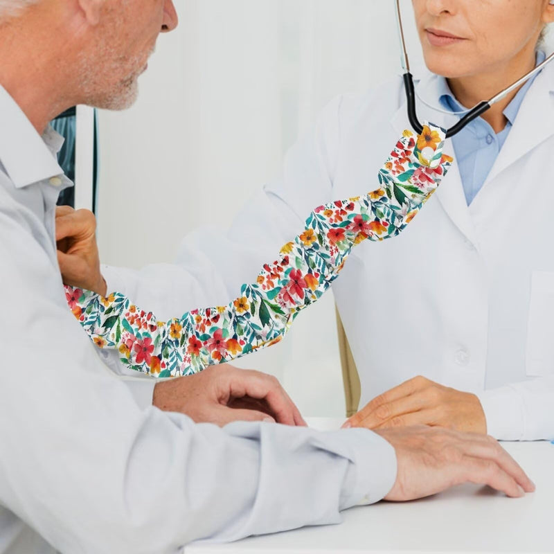 [Australia - AusPower] - Rnyleeg Stethoscope Cover Scrunchie for Nurse Flower Stethoscope Accessories Fit to All Types of Stethoscopes 1 