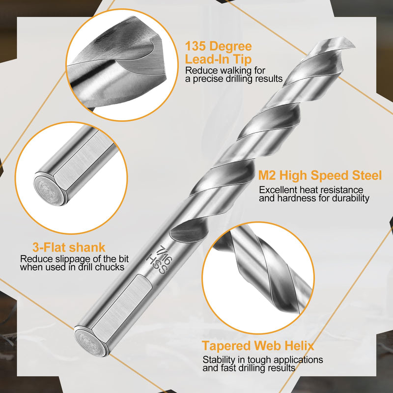 [Australia - AusPower] - 1/4-18 Npt Tap 7/16 Drill Bit, M2(6542) High Speed Steel Tap and Drill Bit Sets for Accurate Threads, Assorted Plumbers Mechanics DIY Thread Cutting Tools 1/4-18 NPT Tap 7/16 Drill Bit 
