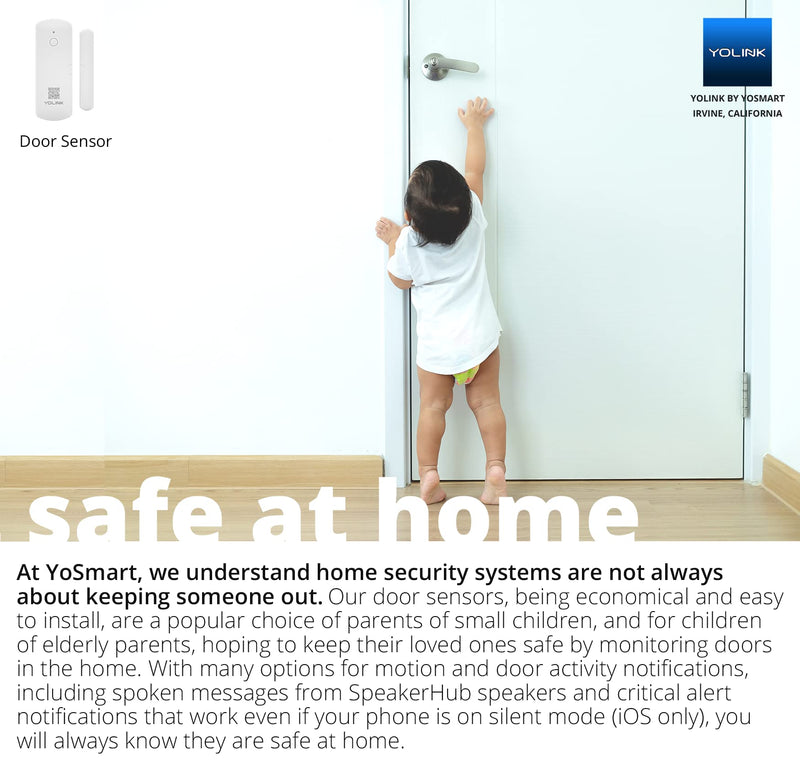 YoLink LoRa Smart Door Sensor Starter Kit: Hub & Door Sensor - Door Left-Open Reminders, up to 1/4 Mile Open-Air Range, up to 5 Year Battery Life, Alexa, IFTTT, Home Assistant