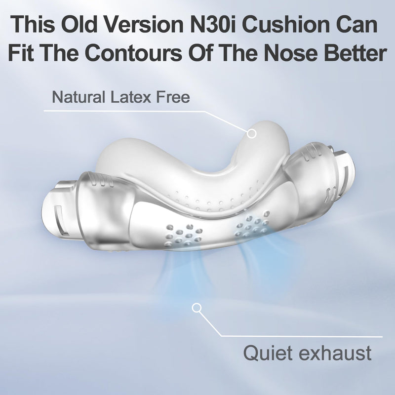 [Australia - AusPower] - 2 Pack Replacement Cushions for Airfit N30i (M), 2 Pack Old Version Curved Nose Pads Compatible with N30i, Soft & Comfortable, High Quality CPAP Accessories by BlessEase M 