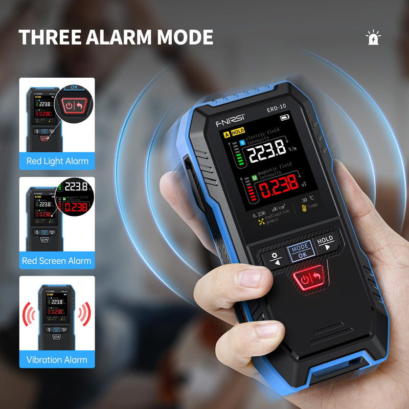 EMF Meter, Electromagnetic Radiation Tester with Curve Mode,Hand-held Digital 4 in 1 Rechargeable EMF Detector, Great Tester for Home EMF Inspections, Office, Outdoor and Ghost Hunting second
