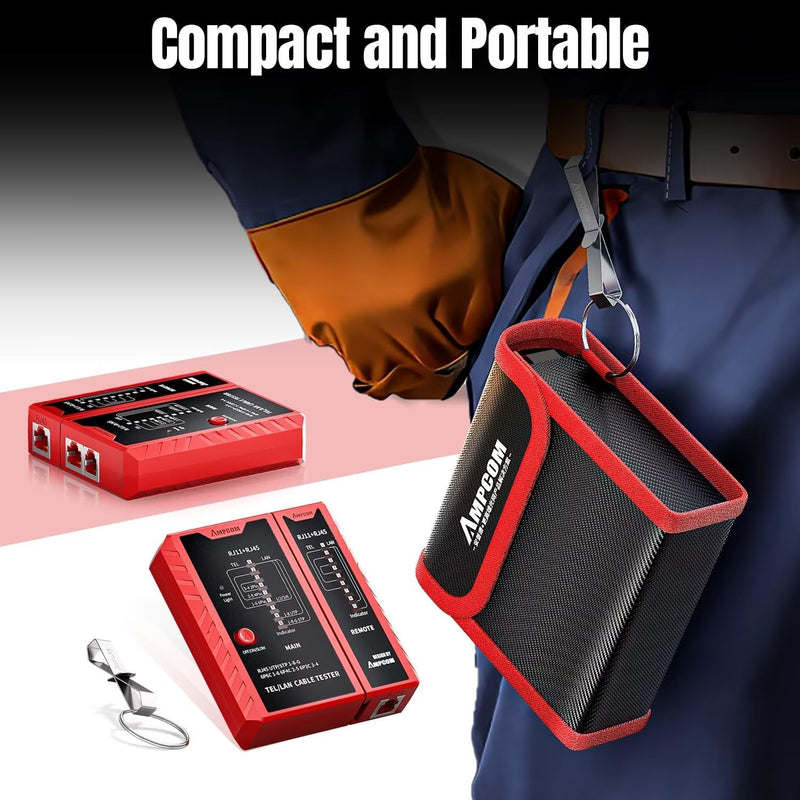 [Australia - AusPower] - AMPCOM Pass Through RJ45 Crimp Tool 1PC and LAN & TEL Continuity Test Tool 1 PC for CAT5E/6/6A/7/8 UTP & STP 