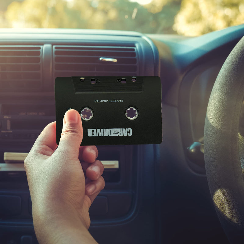 [Australia - AusPower] - Car and Driver Cassette Aux Adapter for Car | Wired 3.5MM Universal AUX Plug for Smartphones, MP3 Players, 31” Cable | Cassette Adapter for Car | Cassette Deck | Cassette Tape Aux Cord for Car, Black 