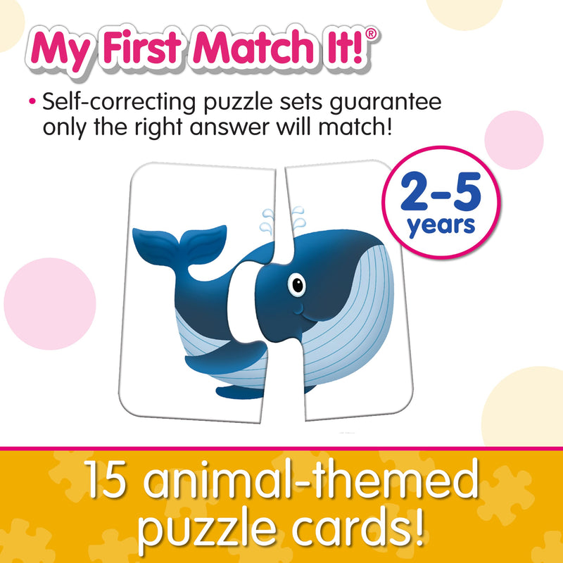 [Australia - AusPower] - The Learning Journey: My First Match It - Head and Tails - 15 Piece Self-Correcting Animal Matching Puzzles - Learning Toys for Toddlers 1-3 - Award Winning Toys Heads & Tails 