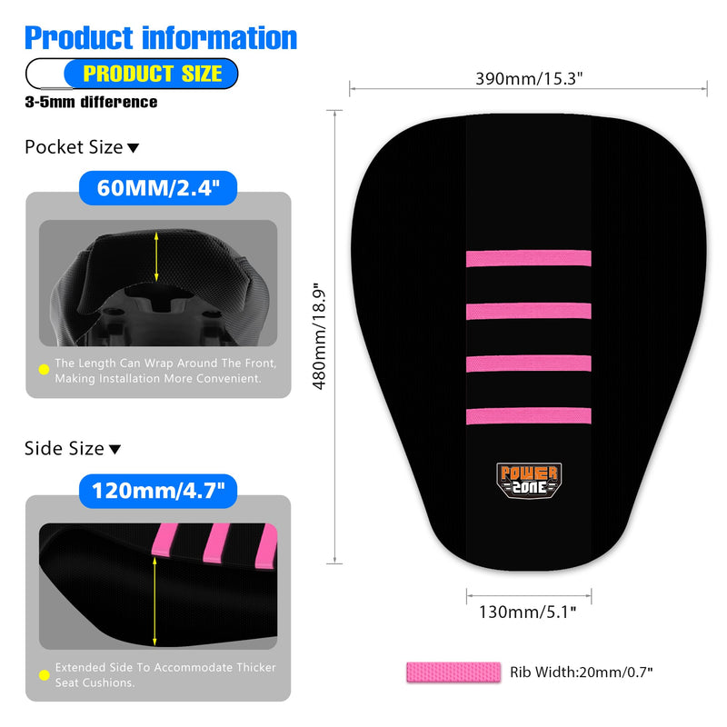 Gripper Dirt Bike Seat Cover Compatible with Sur Ron Light Bee X/S, Motorcycle Electric Bike Seat Covers (Pink) Pink