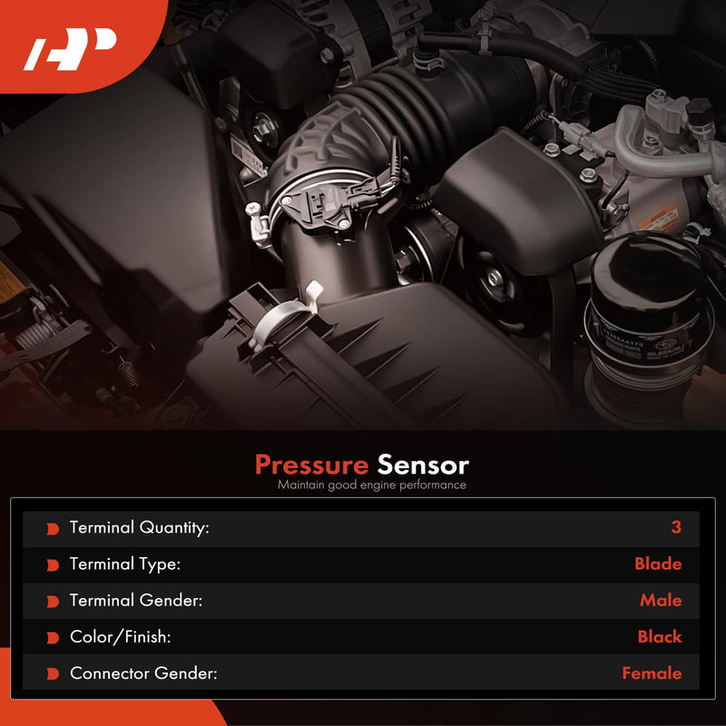 [Australia - AusPower] - A-Premium Manifold Pressure MAP Sensor [3 Pins] Compatible with Volvo XC60 2010-2015, XC90 2007-2014, XC70 2008-2015, S80 2007-2014, V70 2008-2010 & Land Rover LR2 2008-2012 