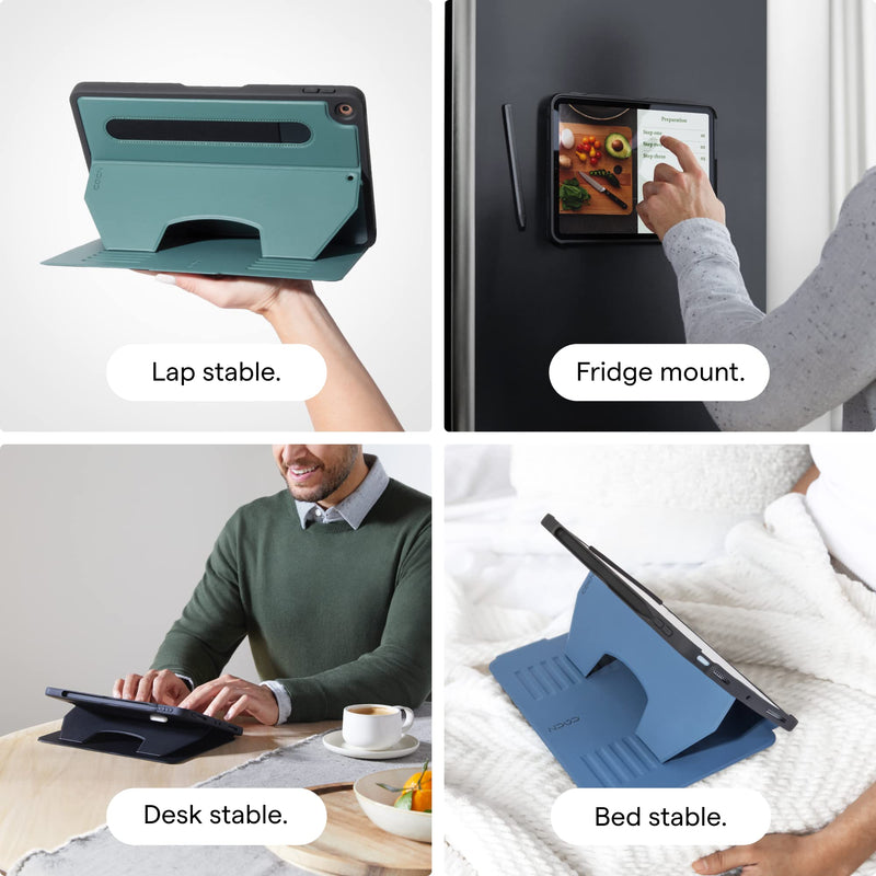 [Australia - AusPower] - ZUGU CASE for iPad 10.9 Inch 10th Gen (2022) Slim Protective Case - Magnetic Stand & Sleep/Wake Cover (Model #s A2696, A2757, A2777) - Stealth Black 