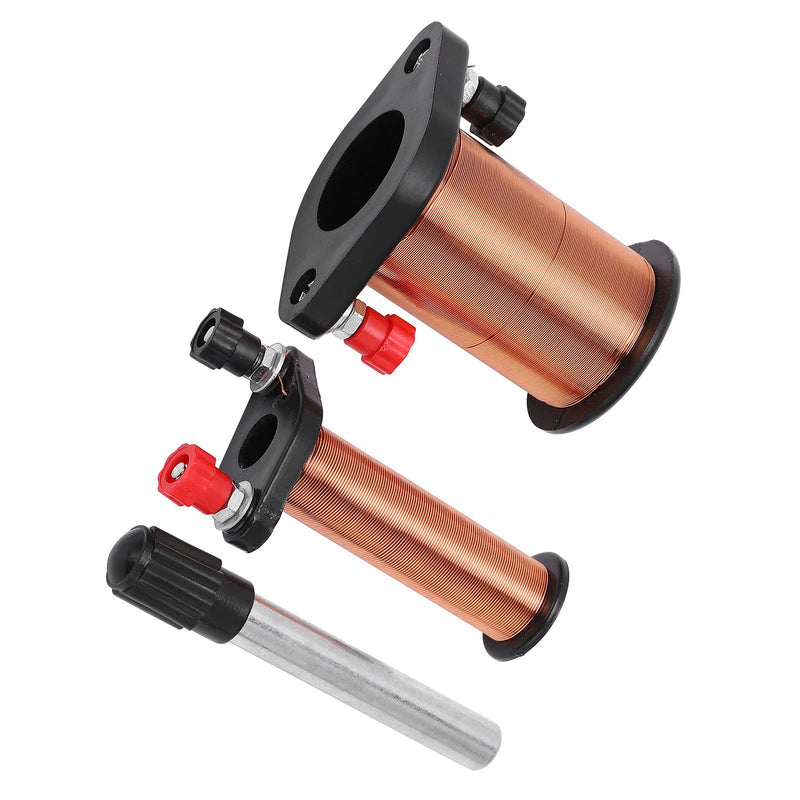 [Australia - AusPower] - Electromagnetic Induction Coil, Induction Coil Electromagnet Kit, Demonstration Teaching with Primary Secondary Cylindrical Iron Core Physics Transformer Studying for Laboratory Lenz's Law 