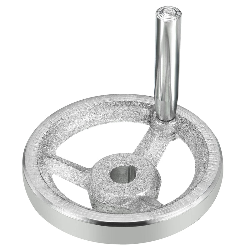 [Australia - AusPower] - PATIKIL 80mm/3.15 Inch Diameter Rotary Handwheel, 1 Pack Cast Iron Chrome Plated with Handle for Many Types of Milling Machines and Lathes, Silver Tone 3.15 Inch 