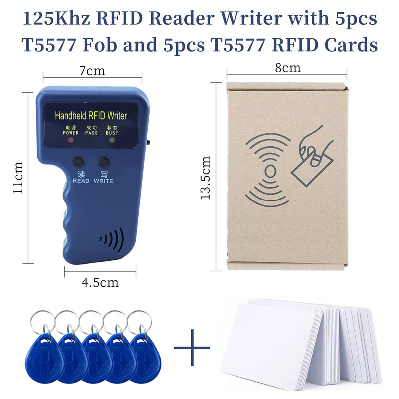 [Australia - AusPower] - RFID Reader Writer Handheld 125KHz RFID Writer Copier Smart ID Card Duplicator Used for T5577 or EM4305 