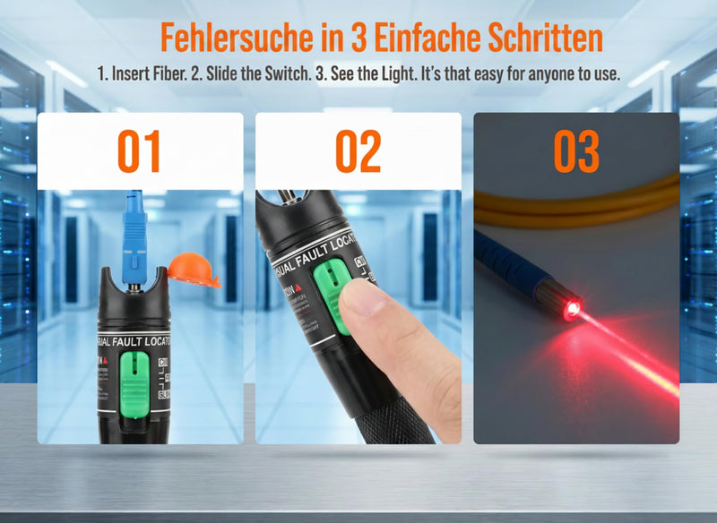 FTTH Fibre Optic Tool Kit, Fibre Optic Power Meter, 70 ~ + 10 dBm Optical Power Meter and Fibre Optic Test 50KM 50MW Visual Fault Locator (OPM+VFL) OPM+VFL