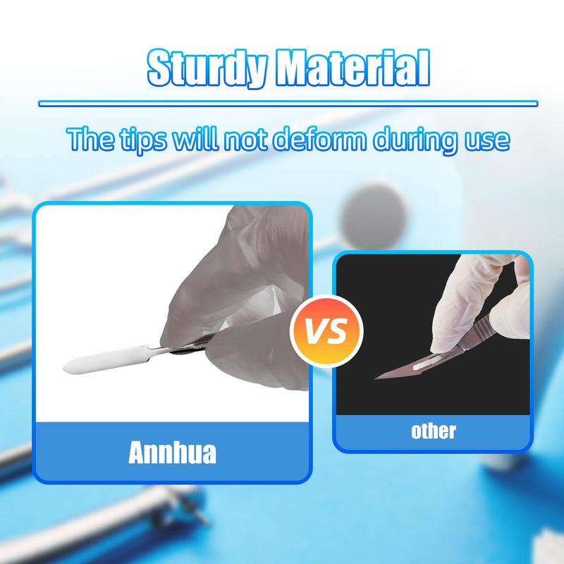 [Australia - AusPower] - Annhua 3 Pcs Dental Cement Spatula Dental Mixing Spatula, Stainless steel Lab Restorative Double Ended Instrument for Mixing Cement, Alginate and Sculpting Dental Wax 