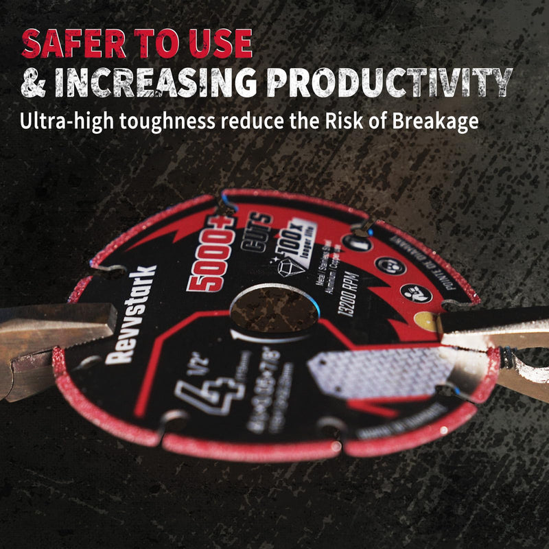 [Australia - AusPower] - 5 Pack Diamond Cutting Wheel 4 1/2 Inch for Metal with 7/8" Arbor, Carbide Cutting Wheel, Angle Grinder Cutting Disc, 4 1/2 Cut Off Wheel for Metal with 5000+ Cuts on Rebar, Steel, Iron and INOX 4.5"x7/8in. 5.0 