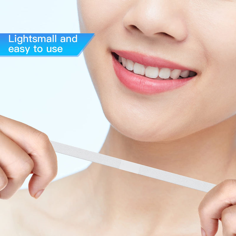 [Australia - AusPower] - Annhua Dental Abrasive Strips 4 Mm Double Side Teeth Sanding Strip with Med Grit, Reusable Stainless Steel Dental Sanding Strips for Dentists Braces Polishing - 12 Pcs 