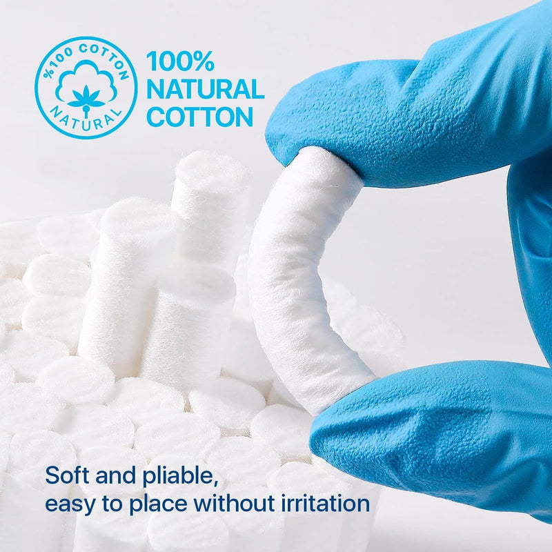 [Australia - AusPower] - Dental Cotton Rolls - Nose Bleed Stopper - Nose Bleed Plugs for Kids or Adults - Highly Absorbent Gauze Rolls & Cotton Roll - Non Sterile 1.5 Inch Rolled Cotton Pads (Pack of 50) 